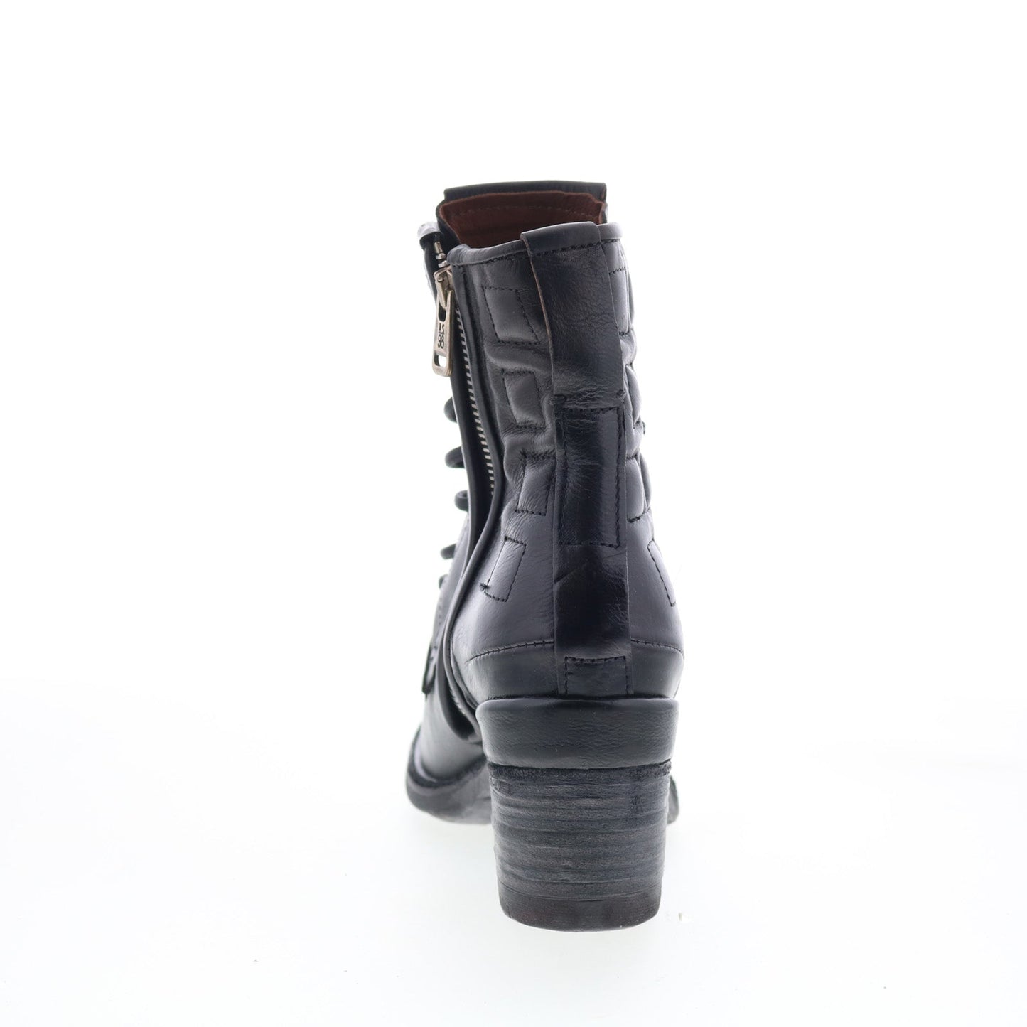 A.S. 98 Jalen Womens Black Leather Lace Up Ankle & Booties Boots