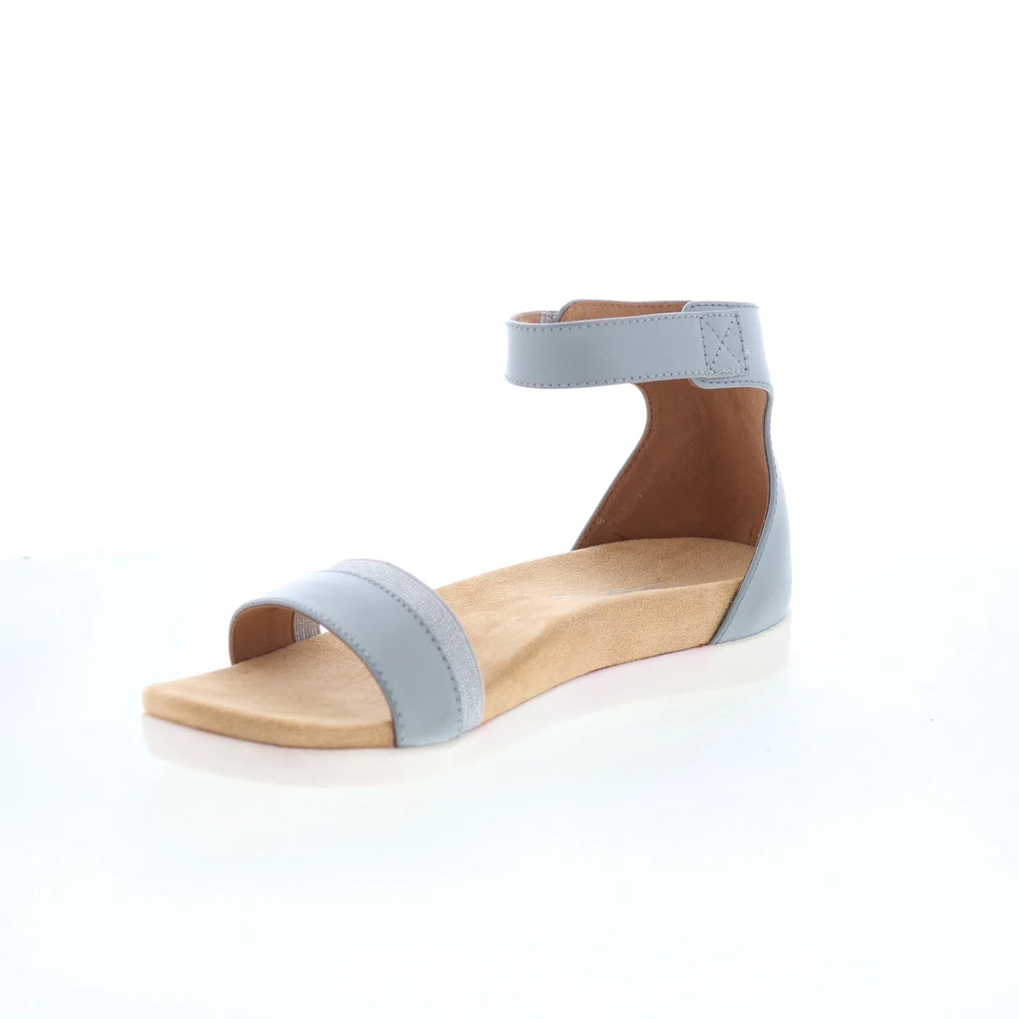Spenco Jasmine SP1063GRY Womens Gray Leather Strap Strap Sandals Shoes