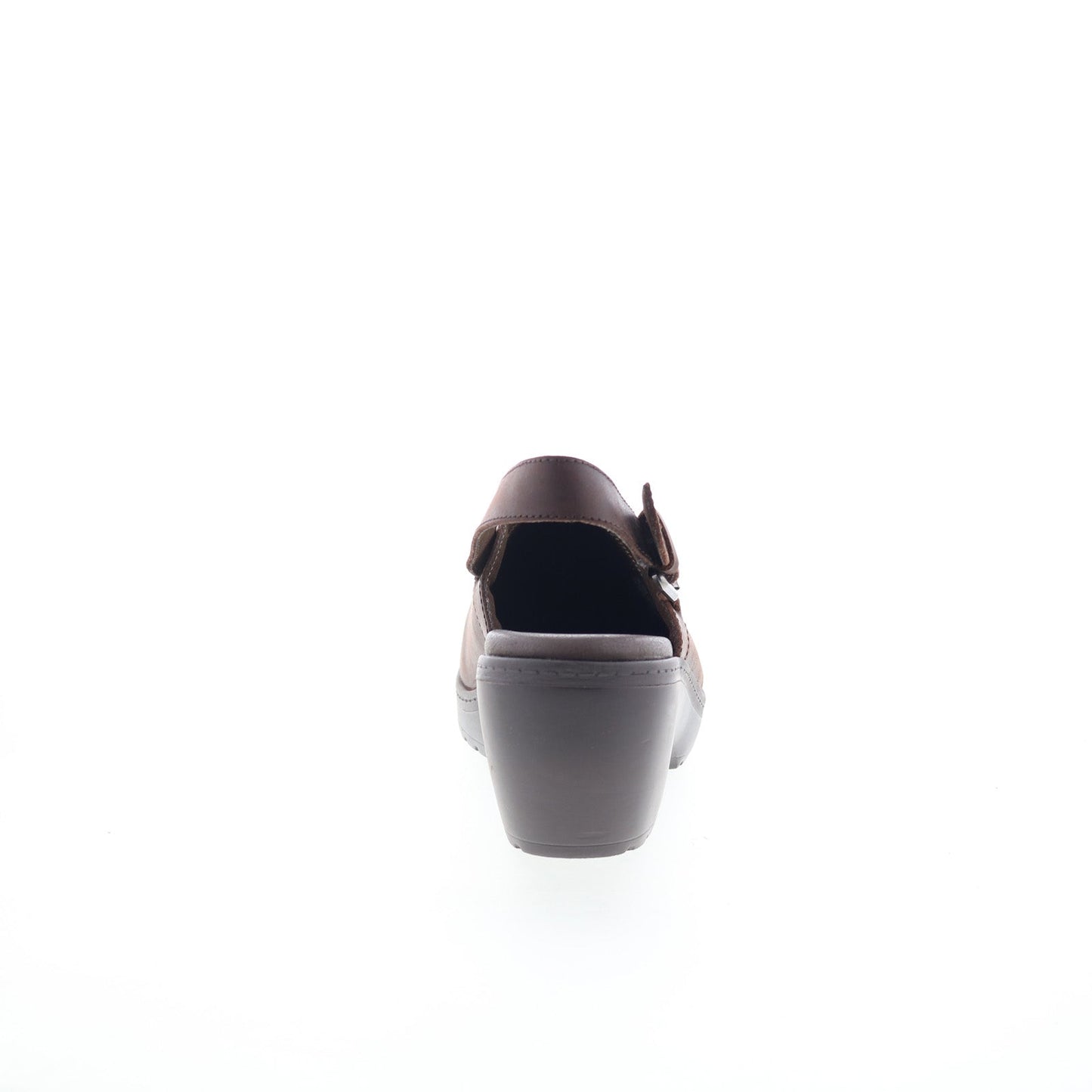 Easy Spirit Jessa SEJESSA Womens Brown Leather Heeled Sandals Shoes