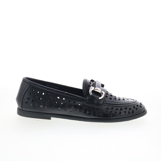 A.S. 98 Jorge Womens Black Leather Slip On Loafer Flats Shoes