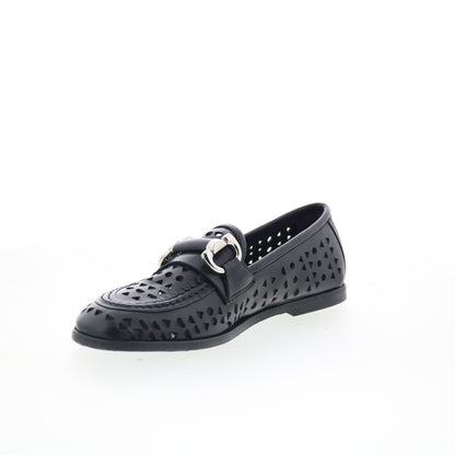 A.S. 98 Jorge Womens Black Leather Slip On Loafer Flats Shoes