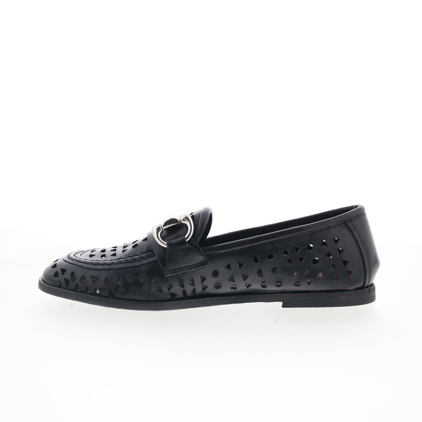 A.S. 98 Jorge Womens Black Leather Slip On Loafer Flats Shoes
