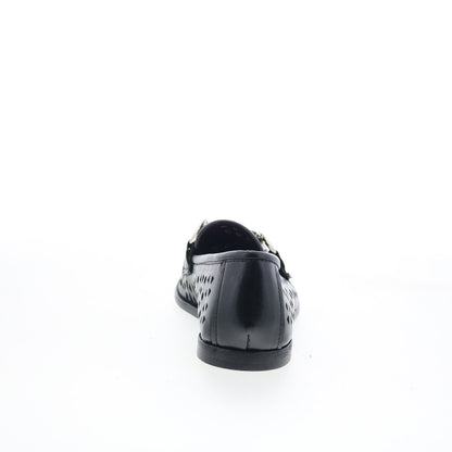 A.S. 98 Jorge Womens Black Leather Slip On Loafer Flats Shoes