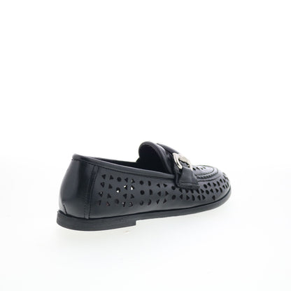 A.S. 98 Jorge Womens Black Leather Slip On Loafer Flats Shoes