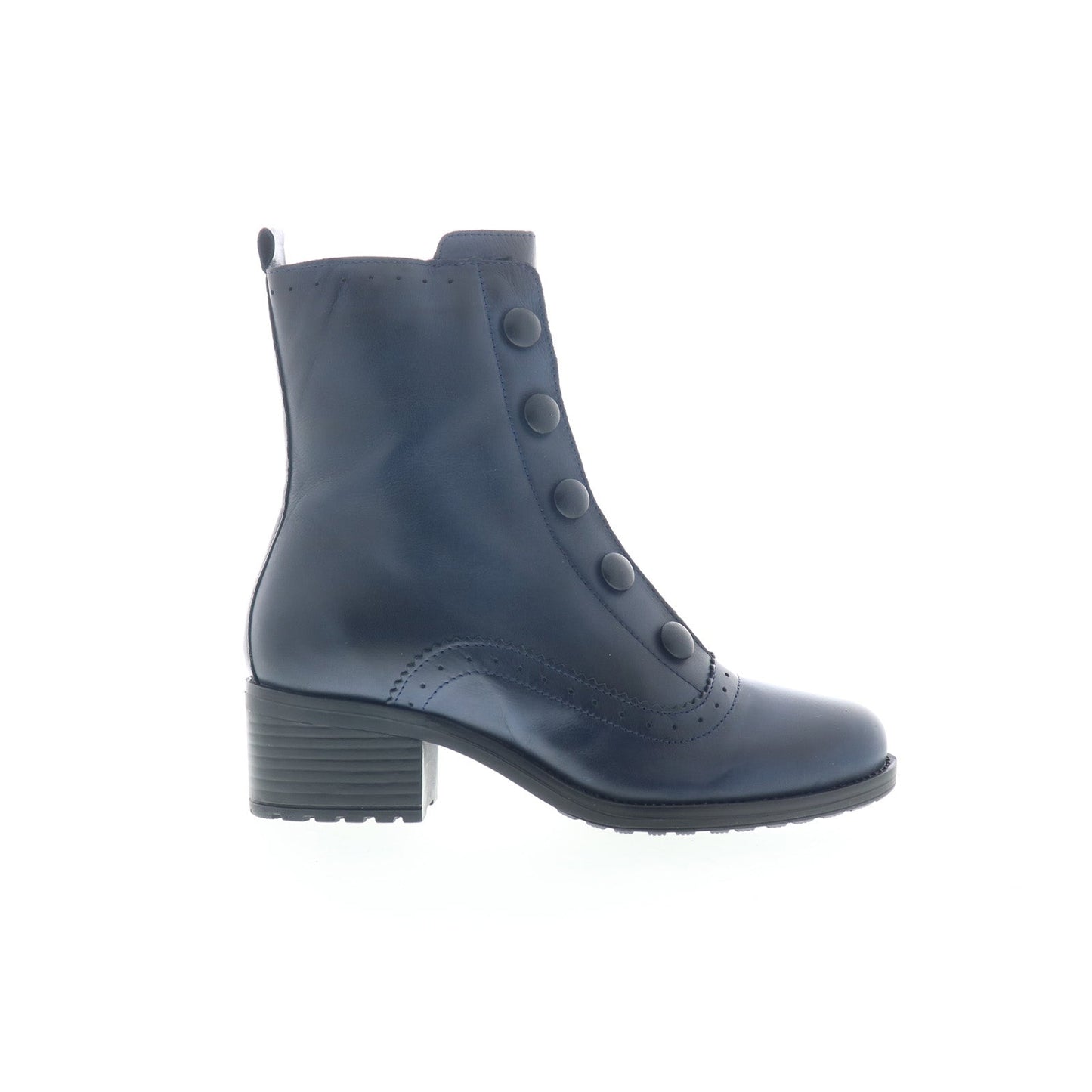 Miz Mooz Jozie Womens Blue Leather Zipper Ankle & Booties Boots