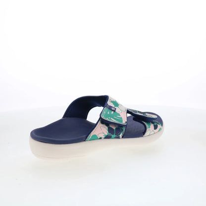 Spenco Kholo 2 Luau SP1027NVY Womens Blue Synthetic Strap Slides Sandals Shoes