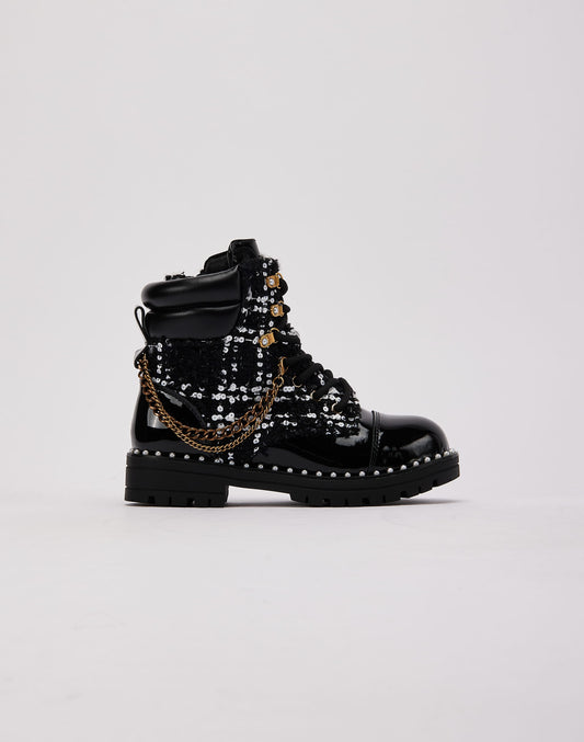 Kurt Geiger Chain Combat Boot Pre-School