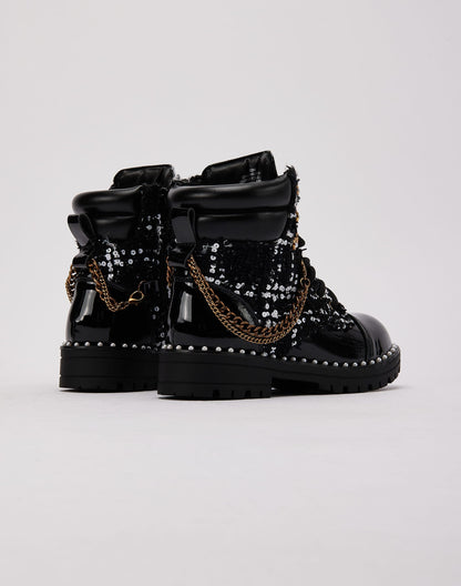 Kurt Geiger Chain Combat Boot Pre-School