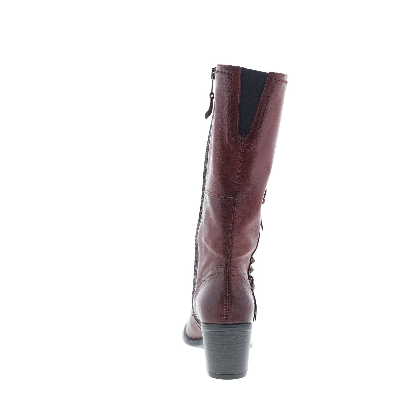 Miz Mooz Torrence Womens Burgundy Leather Zipper Knee High Boots