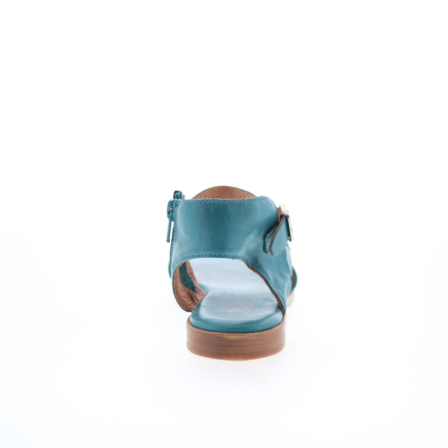 Miz Mooz Landyn Womens Blue Leather Hook & Loop Strap Sandals Shoes