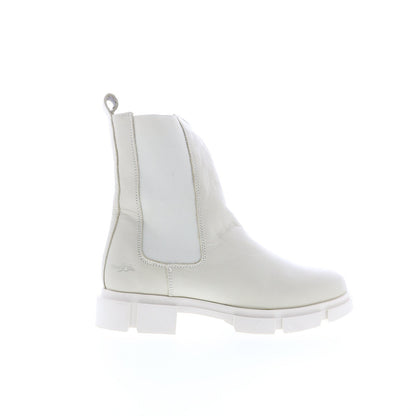 Bos. & Co. Lock Womens Beige Leather Zipper Casual Dress Boots