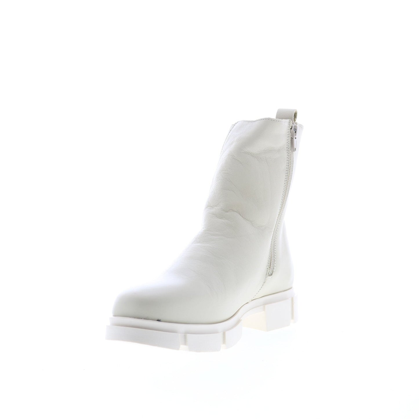 Bos. & Co. Lock Womens Beige Leather Zipper Casual Dress Boots