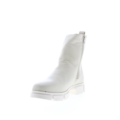Bos. & Co. Lock Womens Beige Leather Zipper Casual Dress Boots