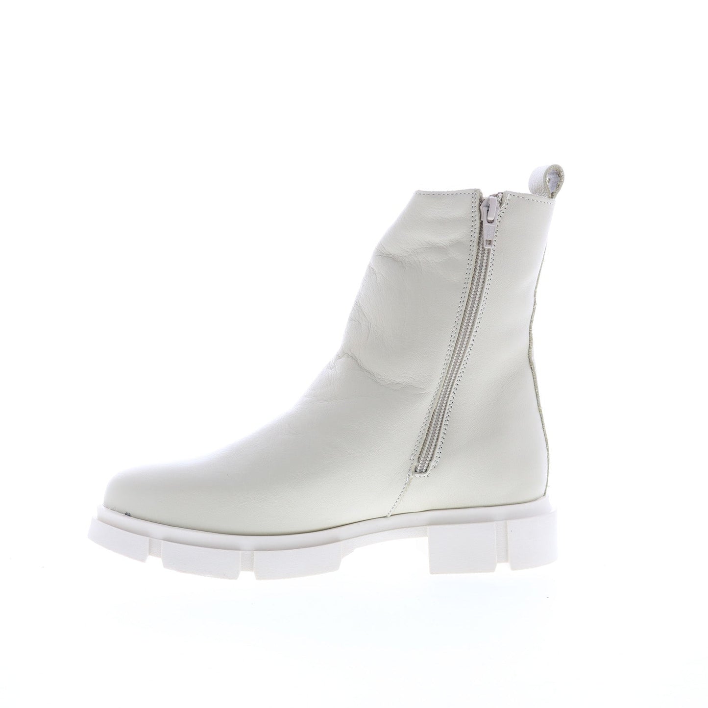 Bos. & Co. Lock Womens Beige Leather Zipper Casual Dress Boots
