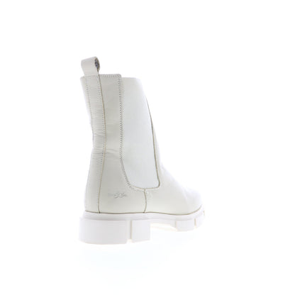 Bos. & Co. Lock Womens Beige Leather Zipper Casual Dress Boots