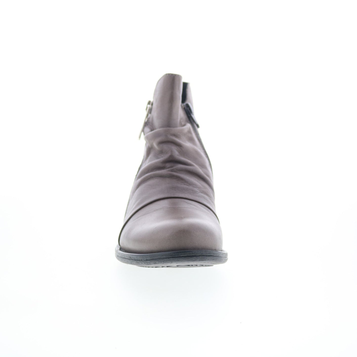 Miz Mooz Logic-EU Womens Gray Leather Zipper Ankle & Booties Boots