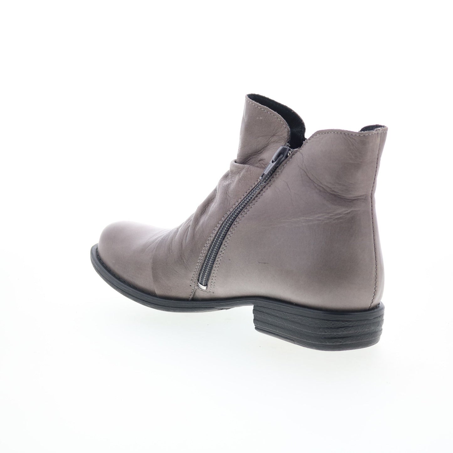 Miz Mooz Logic-EU Womens Gray Leather Zipper Ankle & Booties Boots