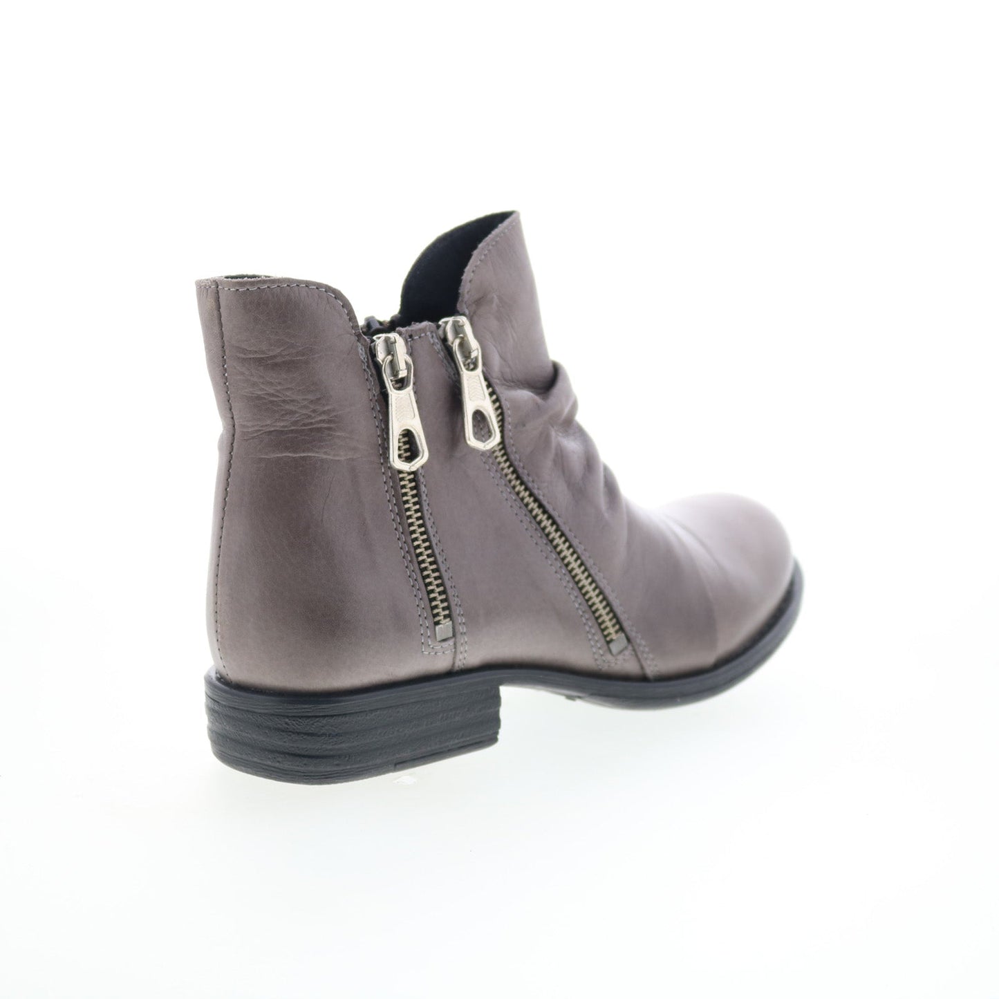 Miz Mooz Logic-EU Womens Gray Leather Zipper Ankle & Booties Boots