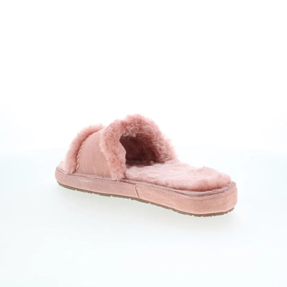 Minnetonka Loni 40993 Womens Pink Suede Slip On Slides Slippers Shoes