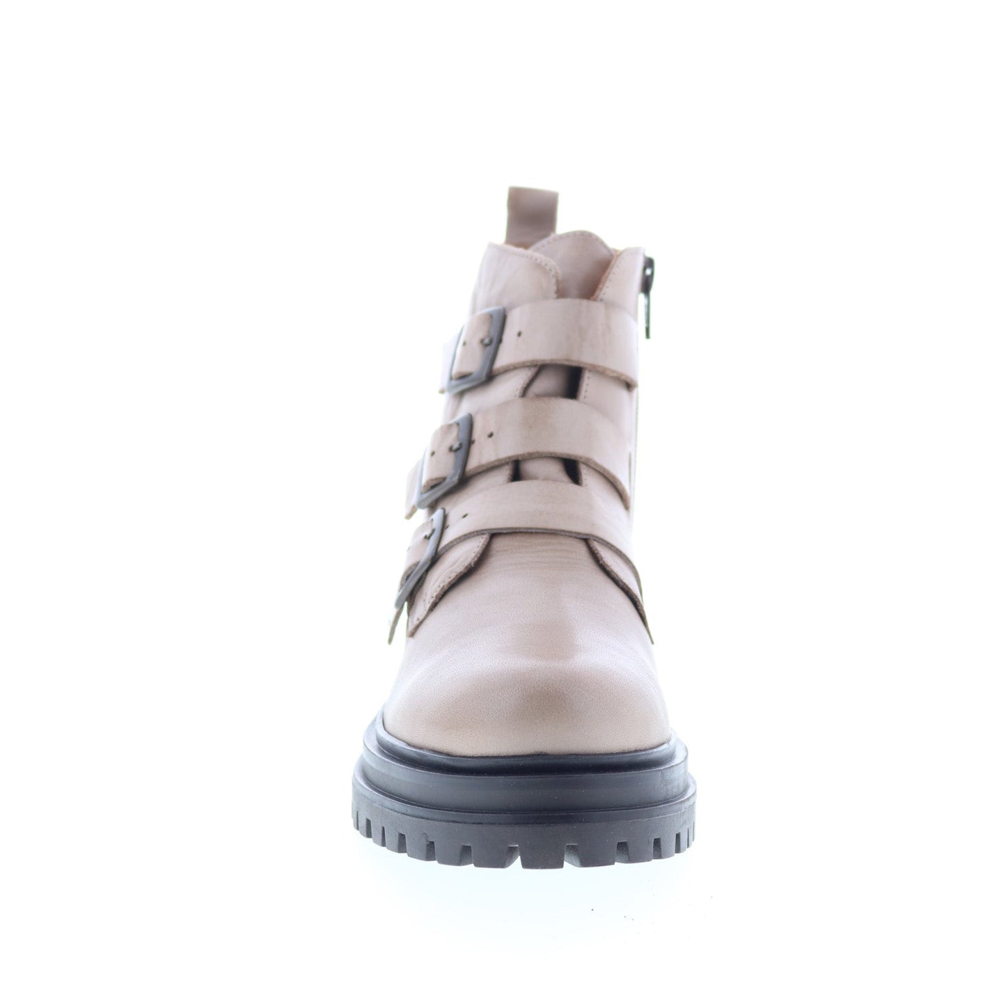 Miz Mooz Lorra Womens Beige Leather Zipper Casual Dress Boots