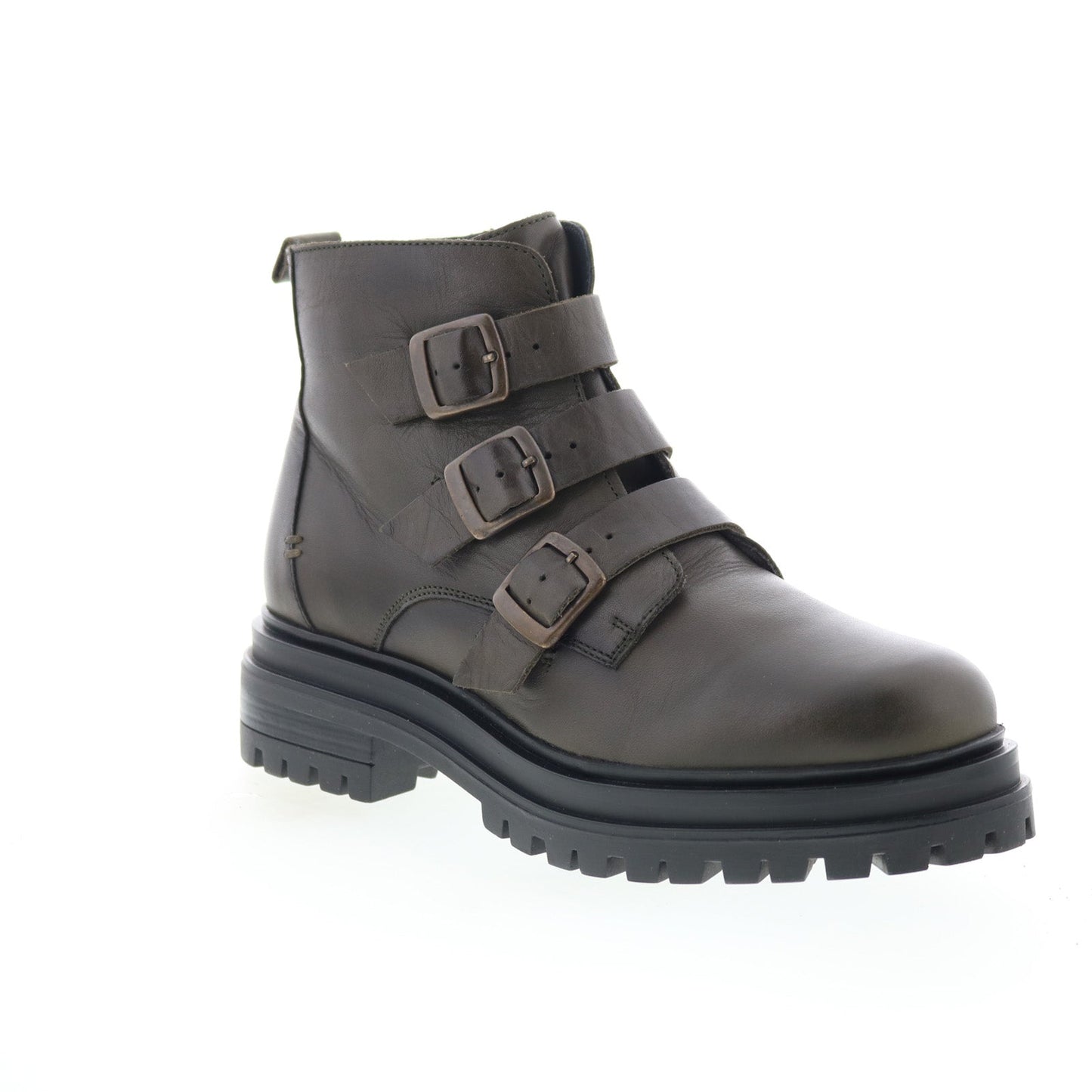 Miz Mooz Lorra Womens Green Leather Zipper Casual Dress Boots