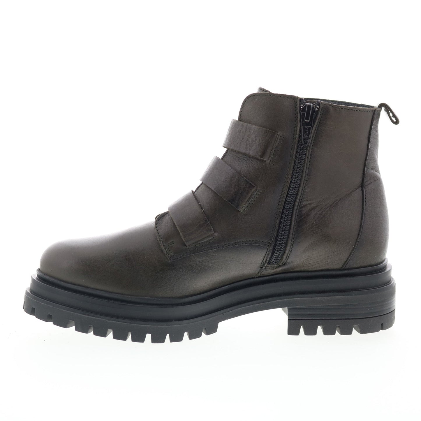 Miz Mooz Lorra Womens Green Leather Zipper Casual Dress Boots