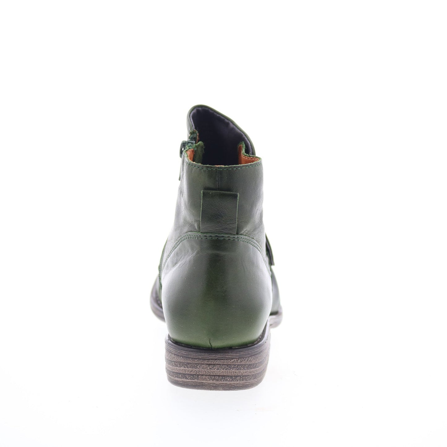 Miz Mooz Lowe-EU Womens Green Leather Zipper Ankle & Booties Boots