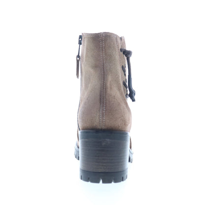 Miz Mooz Maiden Womens Gray Suede Zipper Ankle & Booties Boots