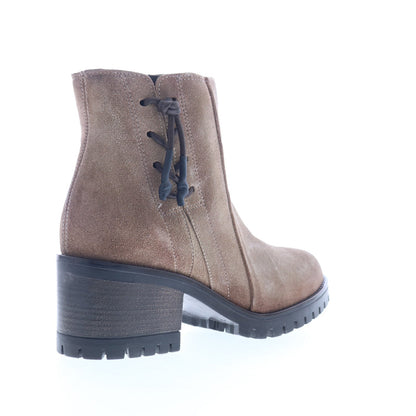 Miz Mooz Maiden Womens Gray Suede Zipper Ankle & Booties Boots