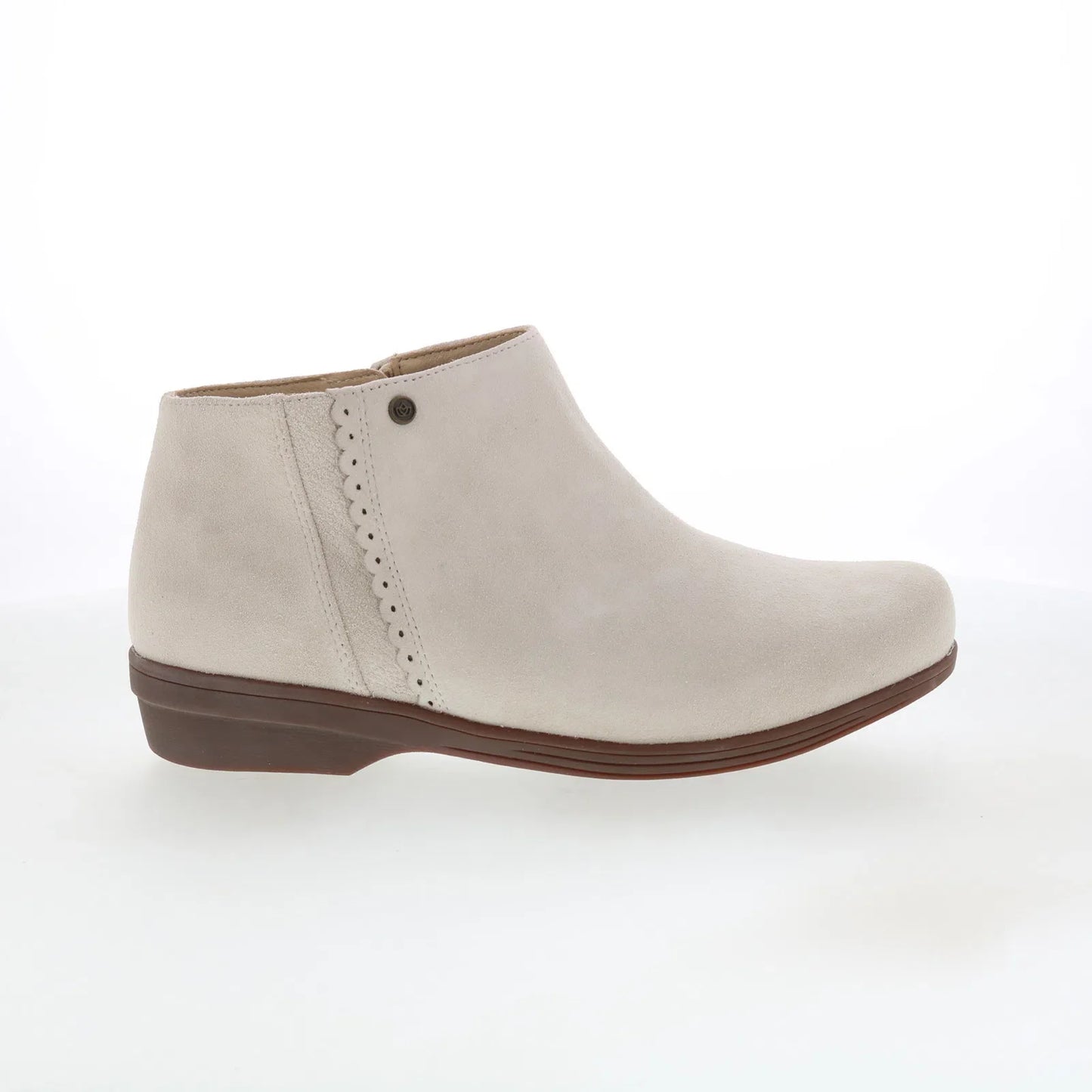 Spenco Manor Boot SP1045CRM Womens Beige Suede Zipper Ankle & Booties Boots