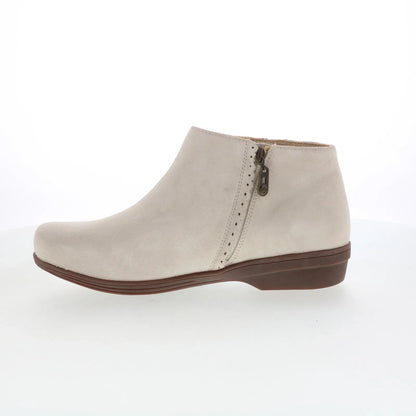 Spenco Manor Boot SP1045CRM Womens Beige Suede Zipper Ankle & Booties Boots