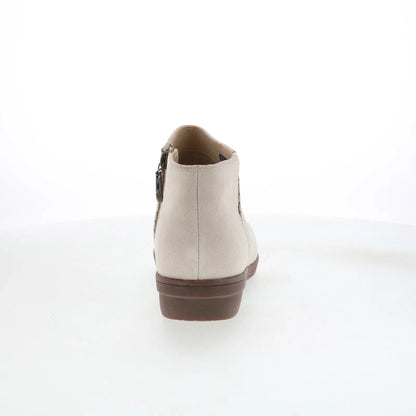Spenco Manor Boot SP1045CRM Womens Beige Suede Zipper Ankle & Booties Boots