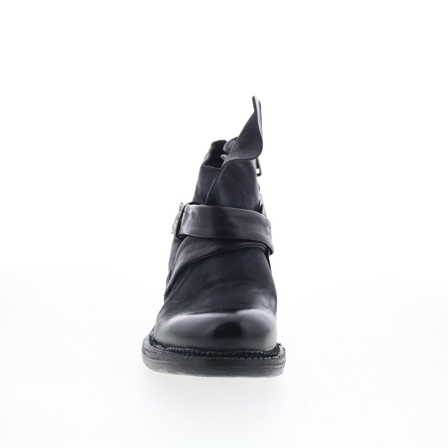 A.S. 98 Martina Womens Black Leather Zipper Ankle & Booties Boots