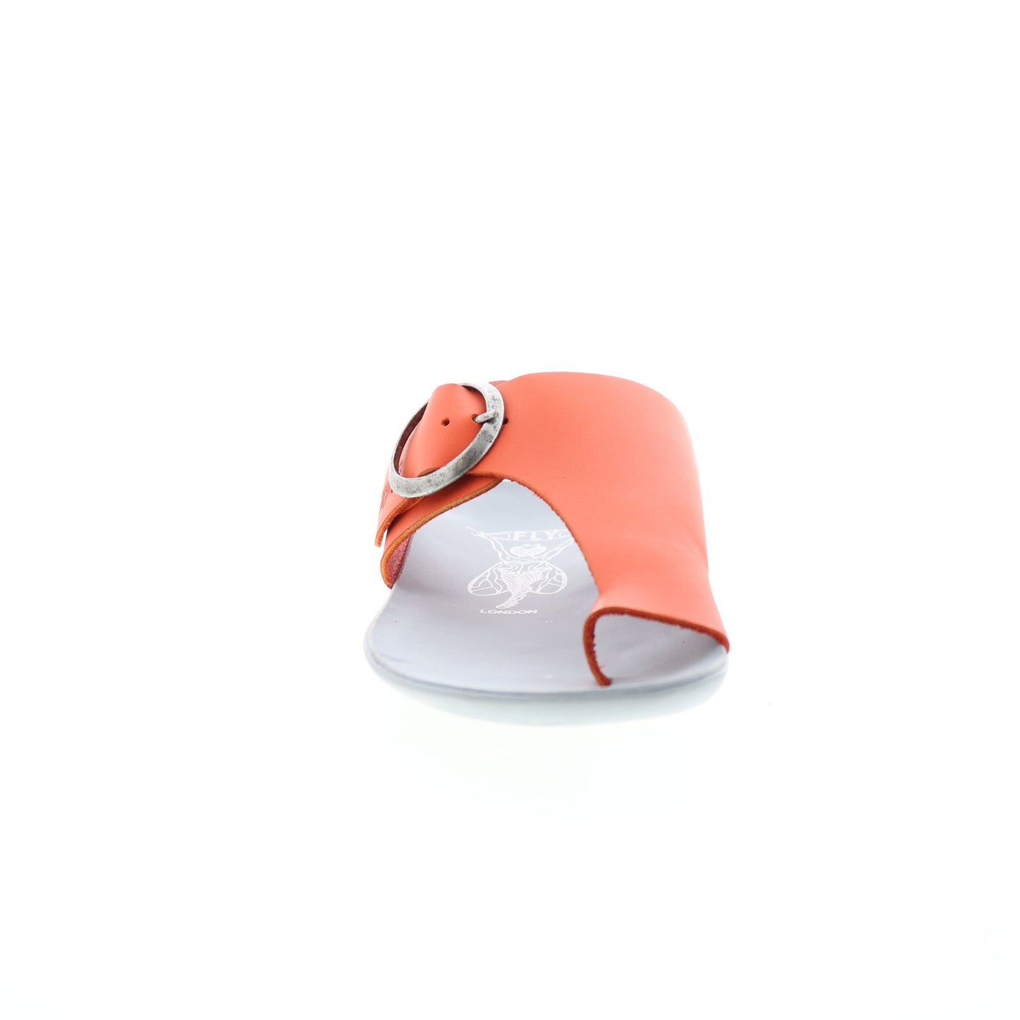 Fly London Mica MICA758FLY-005 Womens Orange Leather Slides Sandals Shoes