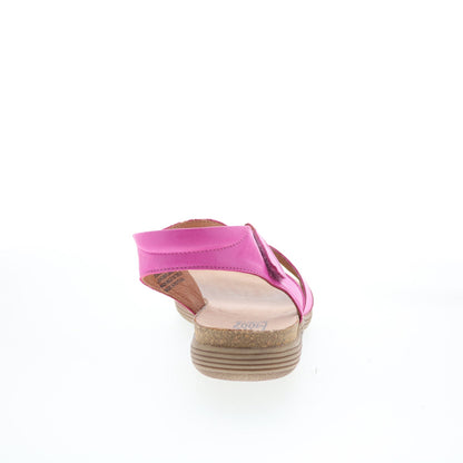 Miz Mooz Milli Womens Pink Leather Strap Sandals Shoes