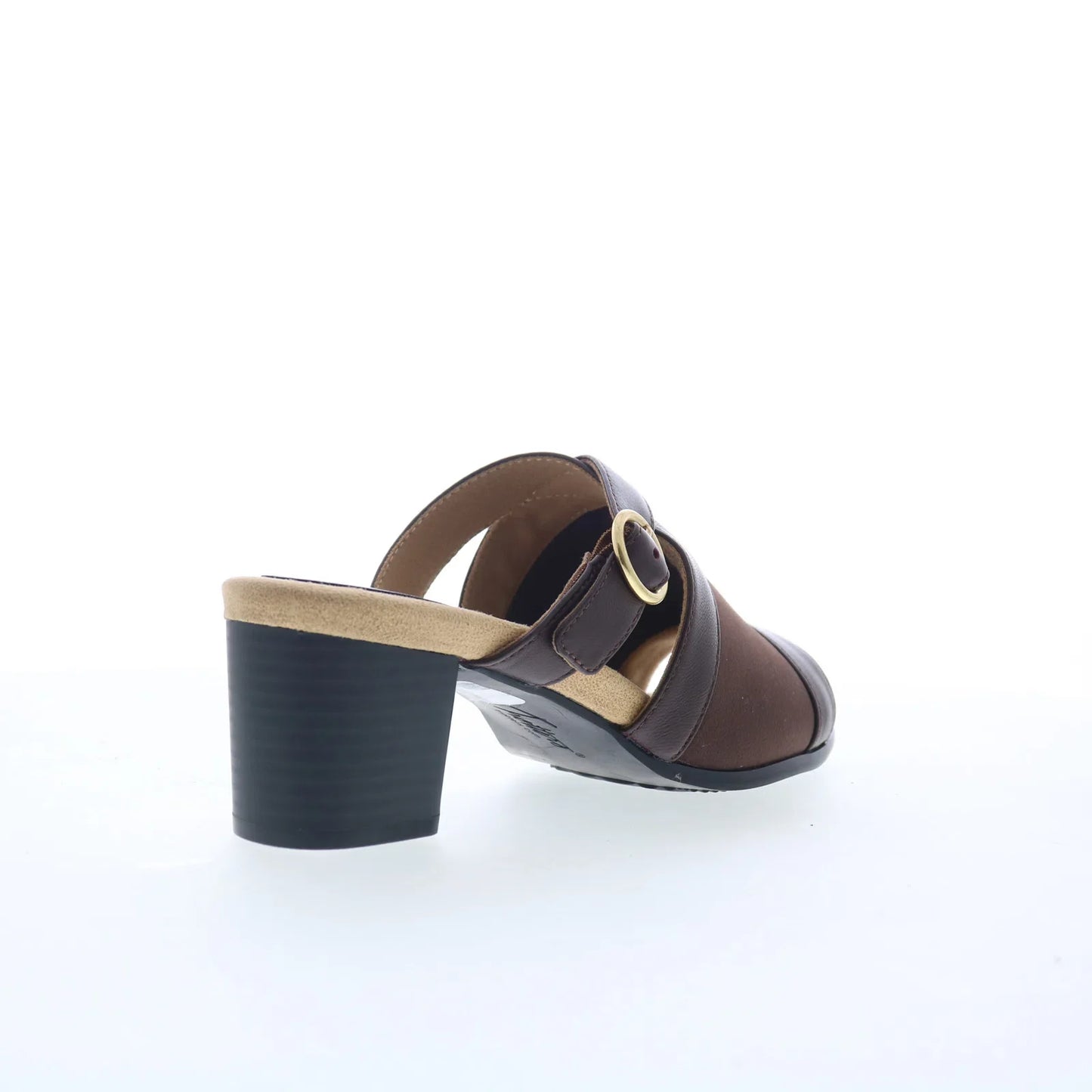 Trotters Mitzie T2515-200 Womens Brown Leather Slip On Heeled Sandals Shoes