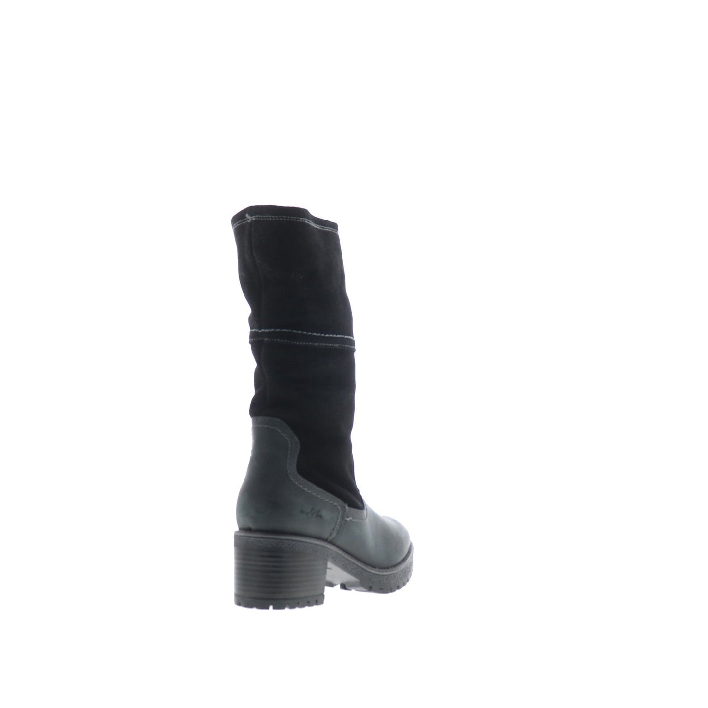 Bos. & Co. Motive Womens Black Suede Zipper Mid Calf Boots