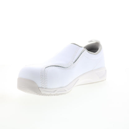 Nautilus ESD Composite Toe SD10 Slip On Womens White Wide Work Shoes