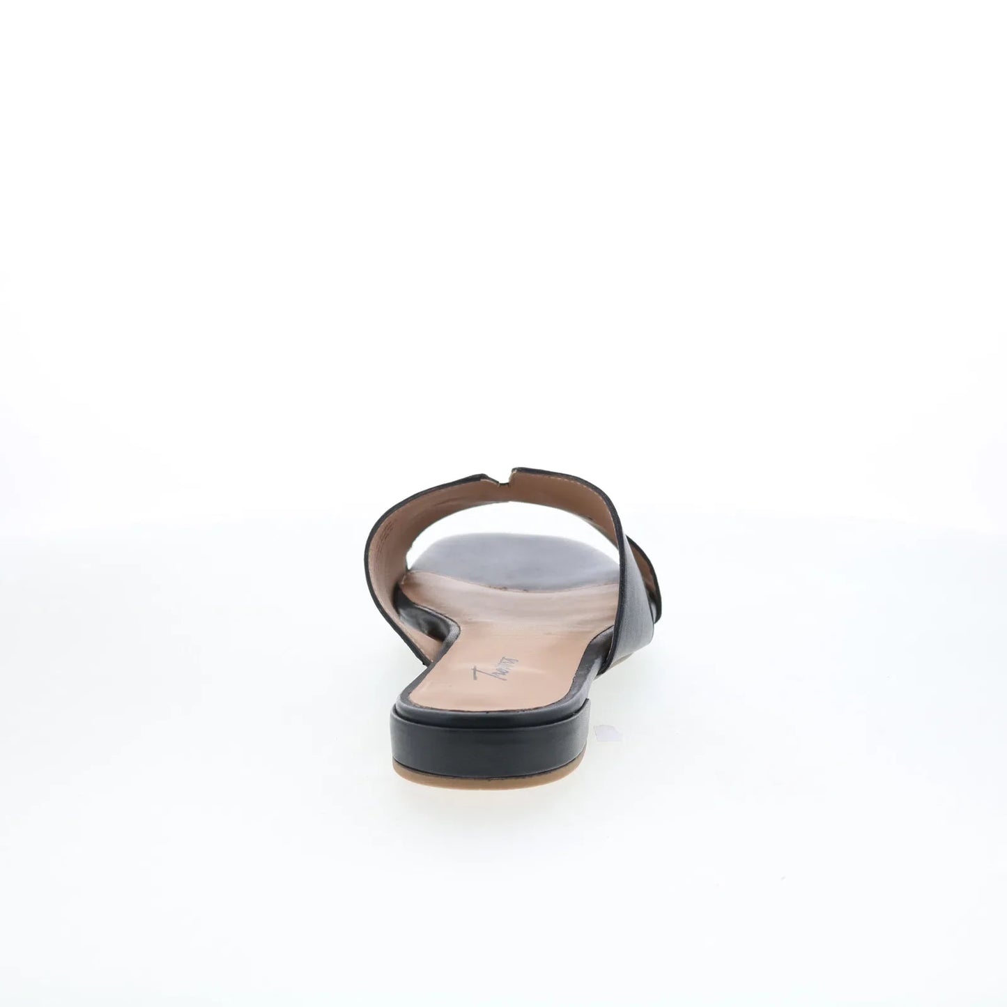 Trotters Nell T2316-001 Womens Black Leather Slip On Slides Sandals Shoes