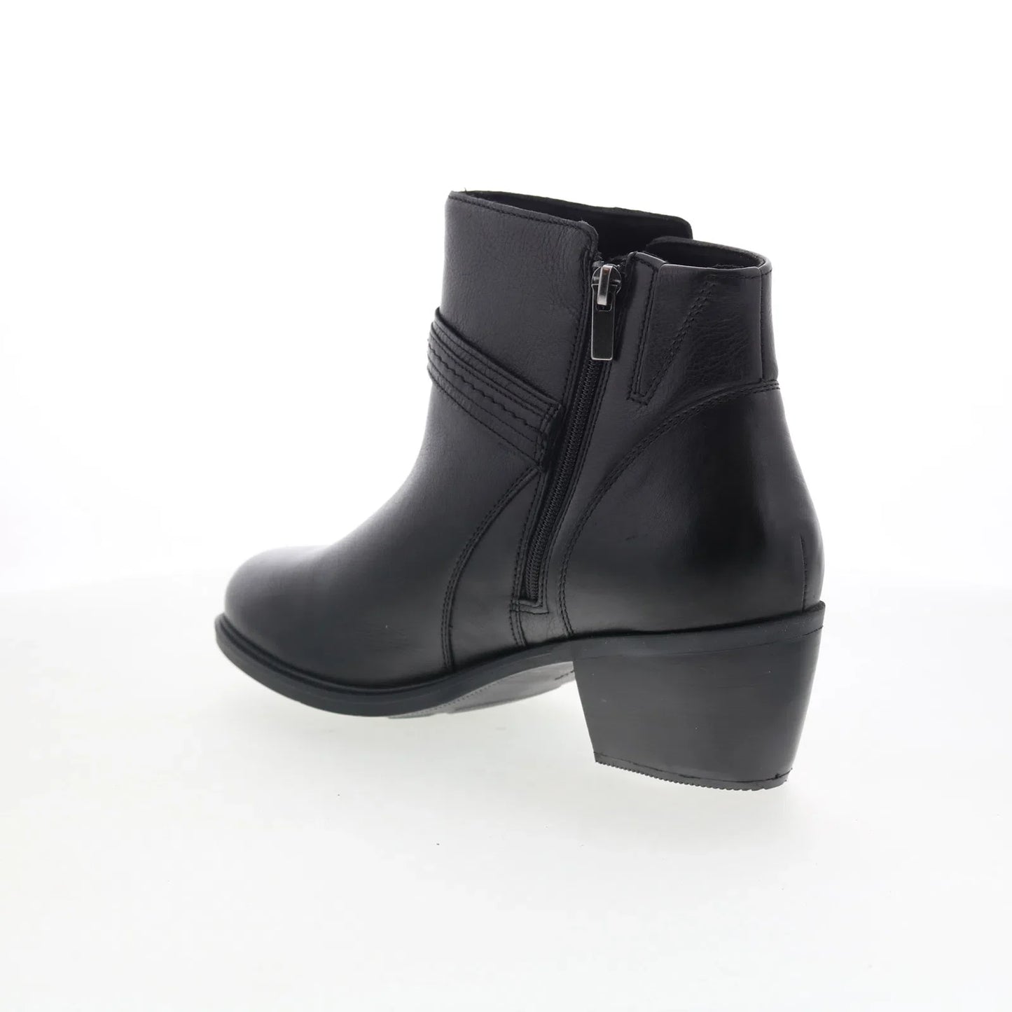 Clarks Neva Buckle 26179799 Womens Black Wide Leather Ankle & Booties Boots