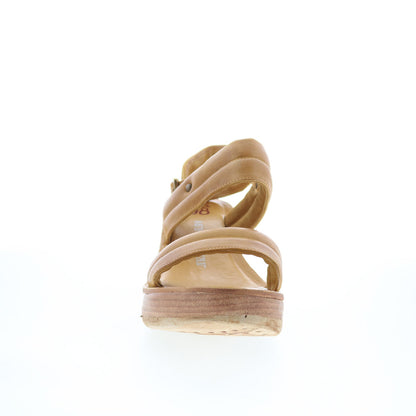 A.S. 98 Norward Womens Brown Leather Hook & Loop Wedges Sandals Shoes
