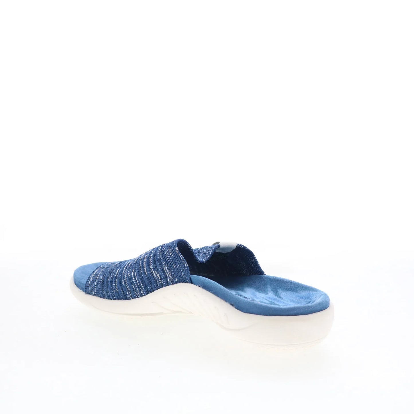 Spenco Odessa Fauna SP1245DBL Womens Blue Canvas Slides Sandals Shoes