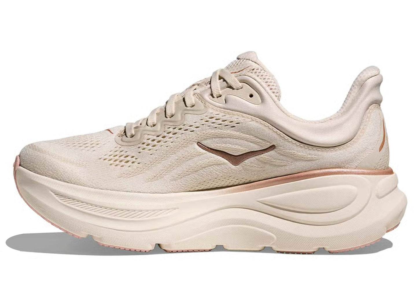 Women's Hoka Bondi 9 'Oat Milk / Rose Gold'