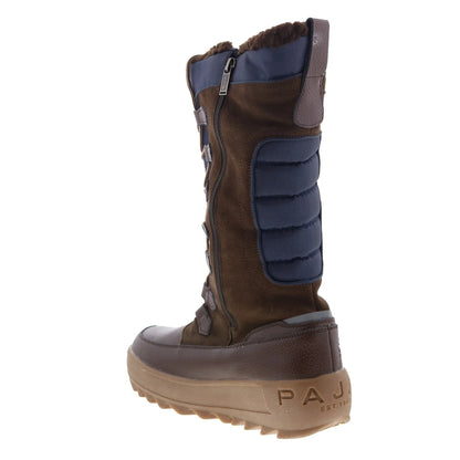 Pajar Paige 44499 Womens Brown Leather Zipper Mid Calf Boots
