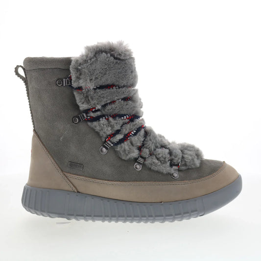 Pajar Pamona 52467 Womens Gray Nubuck Lace Up Ankle & Booties Boots