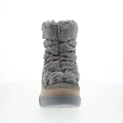 Pajar Pamona 52467 Womens Gray Nubuck Lace Up Ankle & Booties Boots