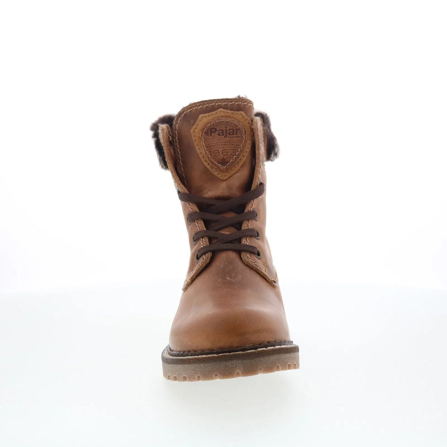 Pajar Panthil 78198 Womens Brown Leather Lace Up Ankle & Booties Boots