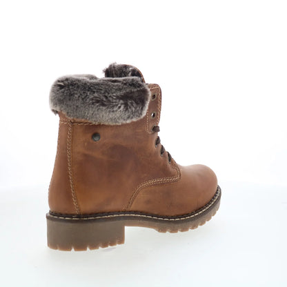 Pajar Panthil 78198 Womens Brown Leather Lace Up Ankle & Booties Boots