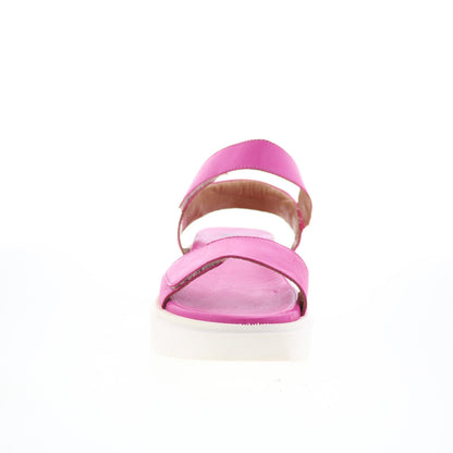 Miz Mooz Patel Womens Pink Leather Slip On Strap Sandals Shoes