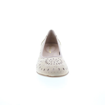 David Tate Proud Womens Beige Narrow Nubuck Slip On Pumps Heels Shoes